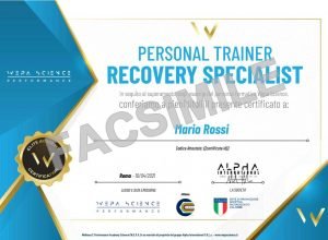 personal trainer recovery certificato wepa